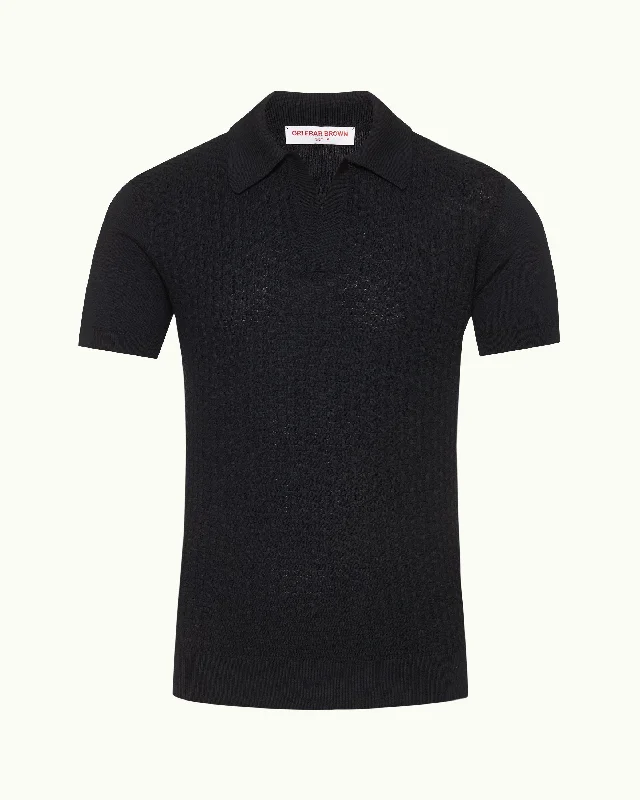 Men's two - tone stripe polo shirts with a preppy styleHorton Silk