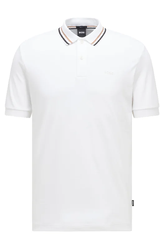 Men's lightweight performance polo shirts for tennis matchesHugo Boss Penrose Polo White Men's lightweight performance polo shirts for tennis matchesHugo Boss Penrose Polo White