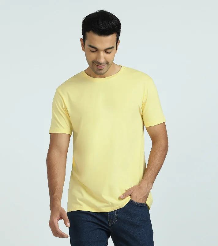 Men's v - neck muscle t - shirts for a body - building aestheticIconique Supima Cotton T-shirt Butter Yellow Men's v - neck muscle t - shirts for a body - building aestheticIconique Supima Cotton T-shirt Butter Yellow
