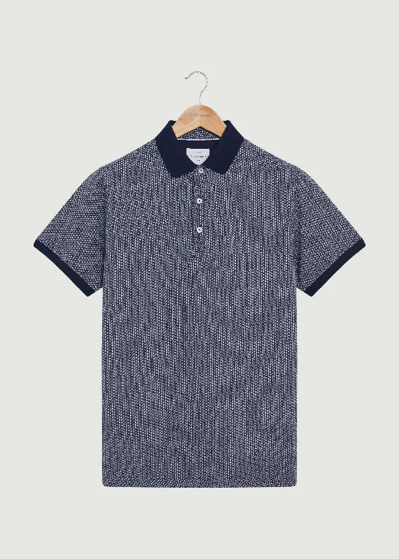 Men's luxury cashmere blend polo shirts in solid colorsInchley Polo - Navy