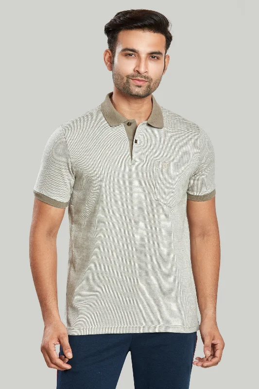 Men's quick - dry polo shirts for water sports activitiesJacquard Texture Polo