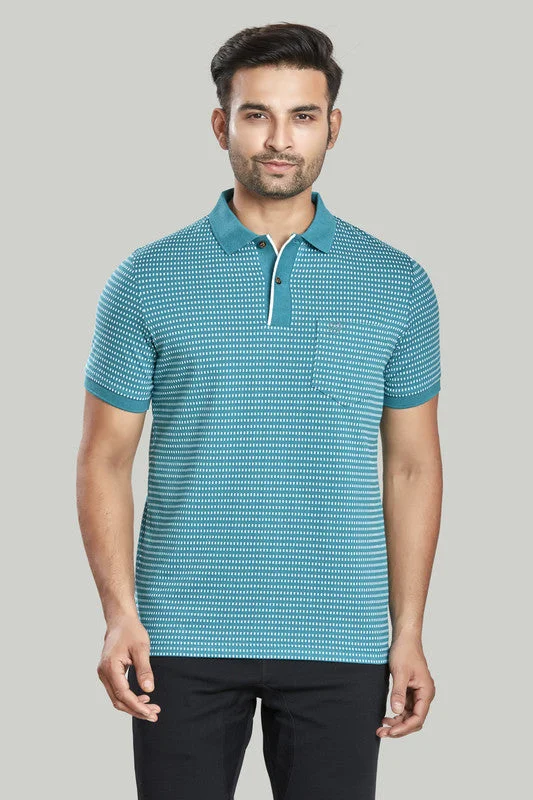 Men's budget - friendly basic polo shirts in multiple colorsJacquard Texture Polo