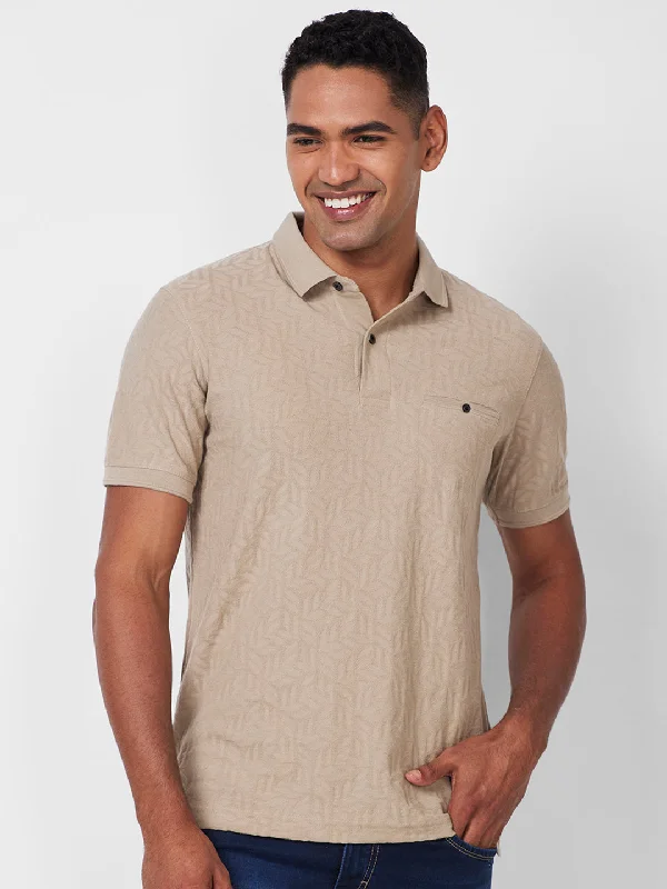 Men's plus size golf polo shirts in moisture wicking fabricJACQUARD TEXTURE POLO