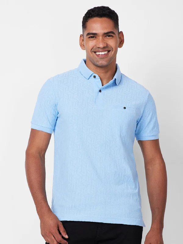 Men's button - down spread collar polo shirts for business casualJACQUARD TEXTURE POLO Men's button - down spread collar polo shirts for business casualJACQUARD TEXTURE POLO