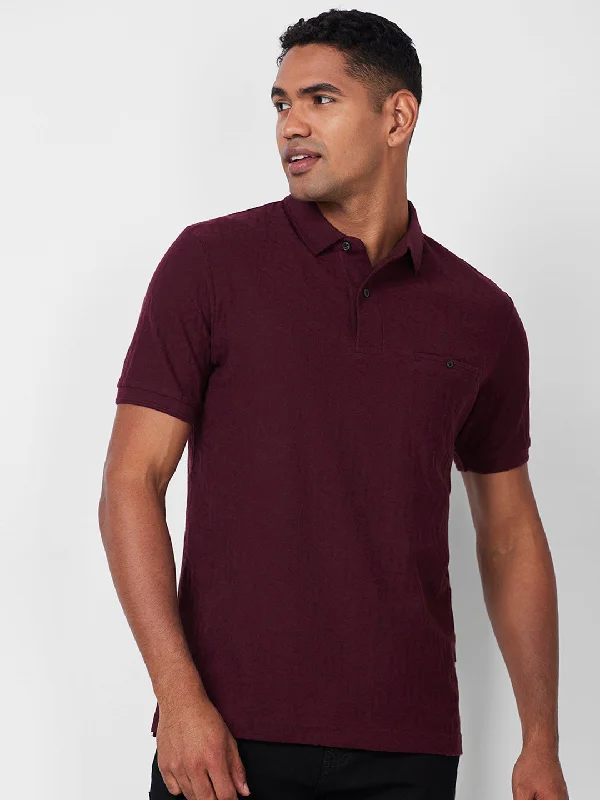 Men's quick - dry polo shirts for water sports activitiesJACQUARD TEXTURE POLO