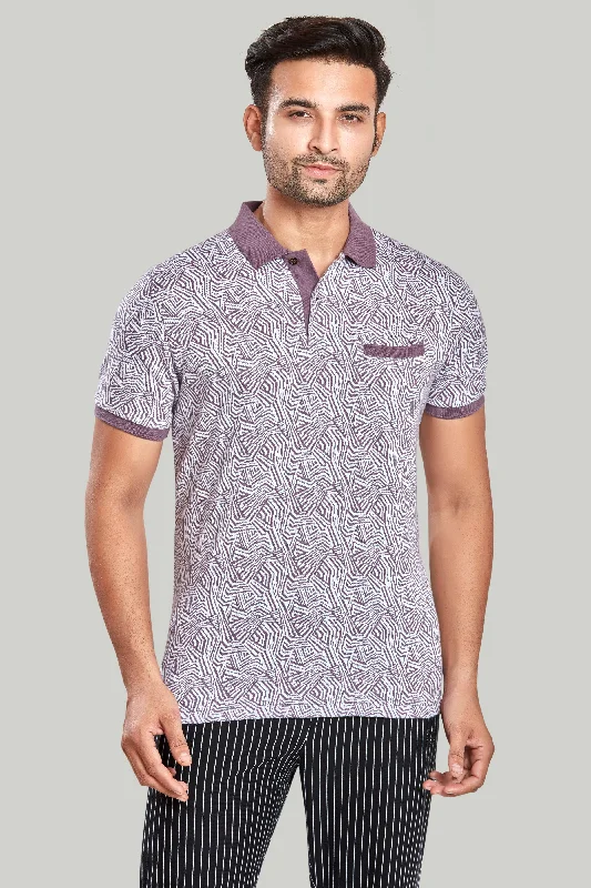 Men's lightweight performance polo shirts for tennis matchesJacquard Texture Polo