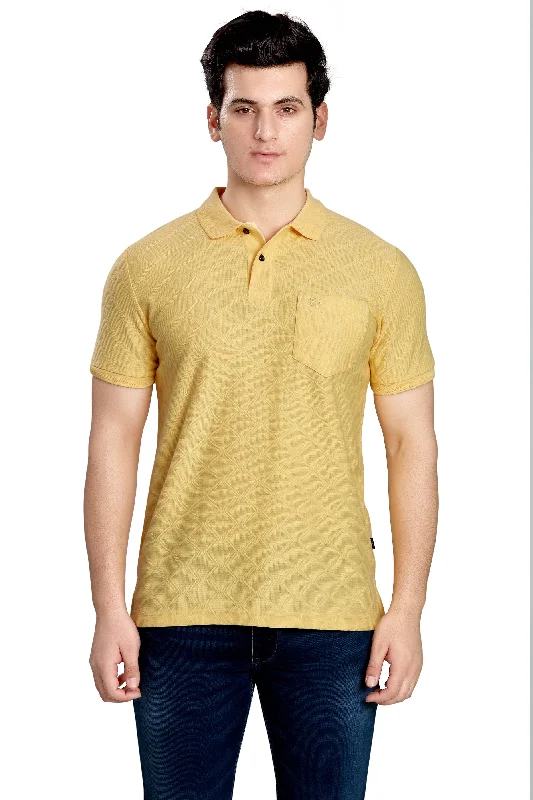 Men's jacquard woven polo shirts with intricate designsJacquard Texture Polo