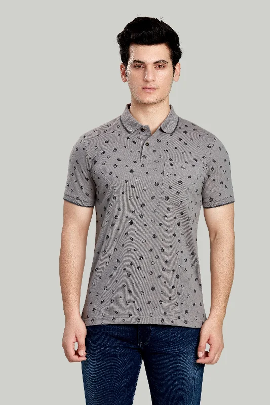 Men's reversible polo shirts with two different looksJersey Ball Print Polo