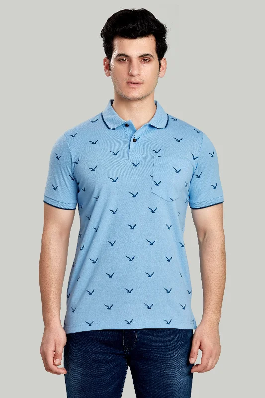 Men's quick - dry polo shirts for water sports activitiesJersey Bird Print Polo