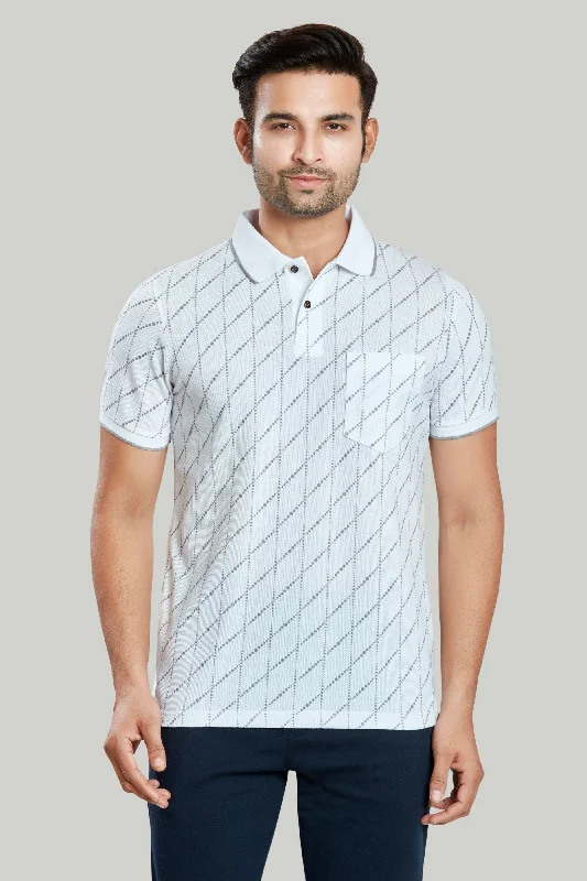 Men's stretchable athletic polo shirts for fitness workoutsJersey Rhombus Print Polo Men's stretchable athletic polo shirts for fitness workoutsJersey Rhombus Print Polo
