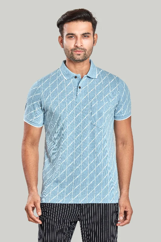 Men's vintage - inspired retro polo shirts with unique patternsJersey Rhombus Print Polo Men's vintage - inspired retro polo shirts with unique patternsJersey Rhombus Print Polo