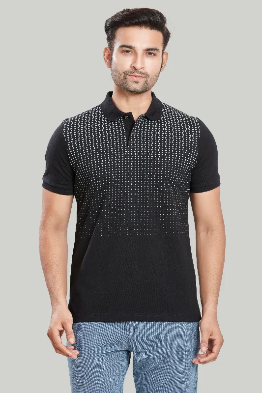 Men's budget - friendly basic polo shirts in multiple colorsJersey Triangle Print Polo Men's budget - friendly basic polo shirts in multiple colorsJersey Triangle Print Polo