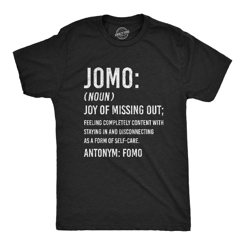 Men's thermal t - shirts with a high - neck design for cold weatherJOMO Joy Of Missing Out Men's T Shirt Men's thermal t - shirts with a high - neck design for cold weatherJOMO Joy Of Missing Out Men's T Shirt