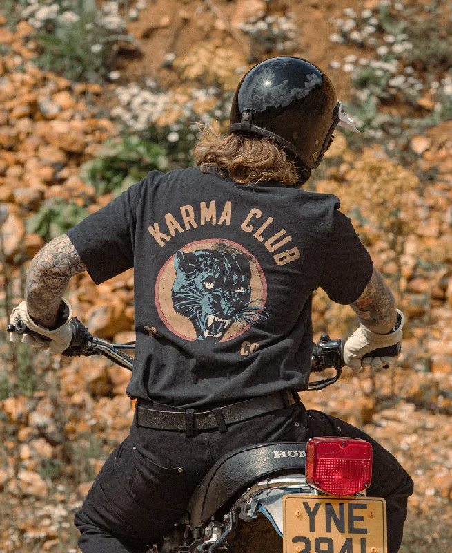 Men's tie - dye t - shirts with a bohemian styleKarma Club 2.0 T-Shirt - Heavy Washed Black Men's tie - dye t - shirts with a bohemian styleKarma Club 2.0 T-Shirt - Heavy Washed Black