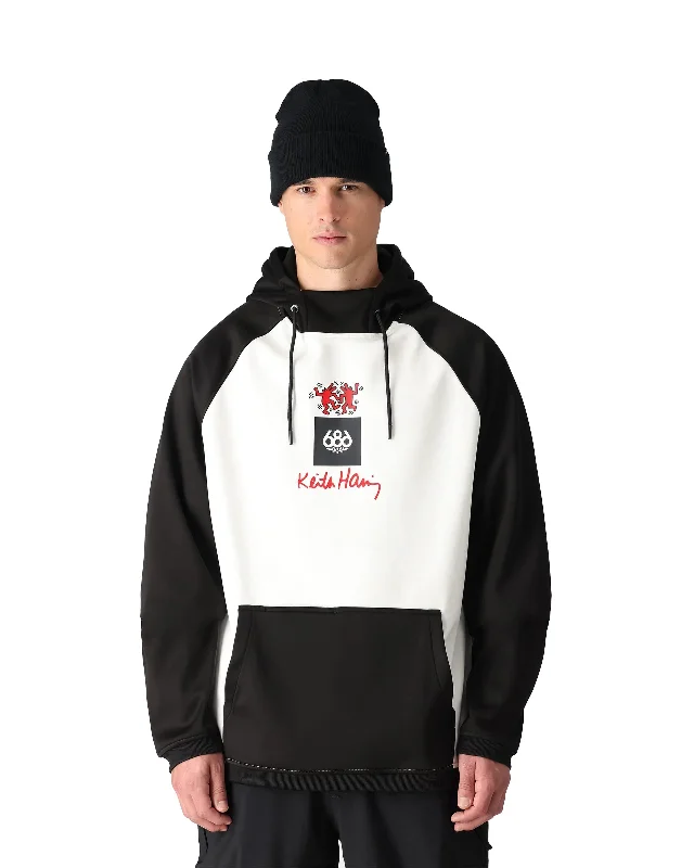 Men's button - front t - shirts with a unique artistic printKeith Haring Bonded Fleece Pullover Hoody Men's button - front t - shirts with a unique artistic printKeith Haring Bonded Fleece Pullover Hoody
