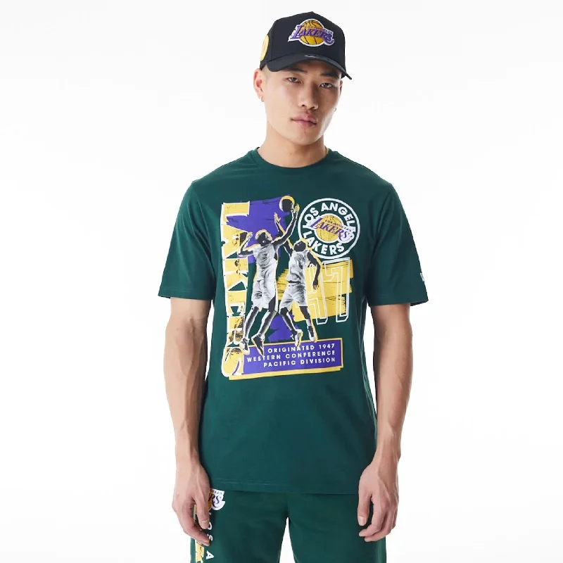 Men's printed Hawaiian t - shirts for tropical vacationsLA Lakers NBA Player Graphic Dark Green T-Shirt Men's printed Hawaiian t - shirts for tropical vacationsLA Lakers NBA Player Graphic Dark Green T-Shirt
