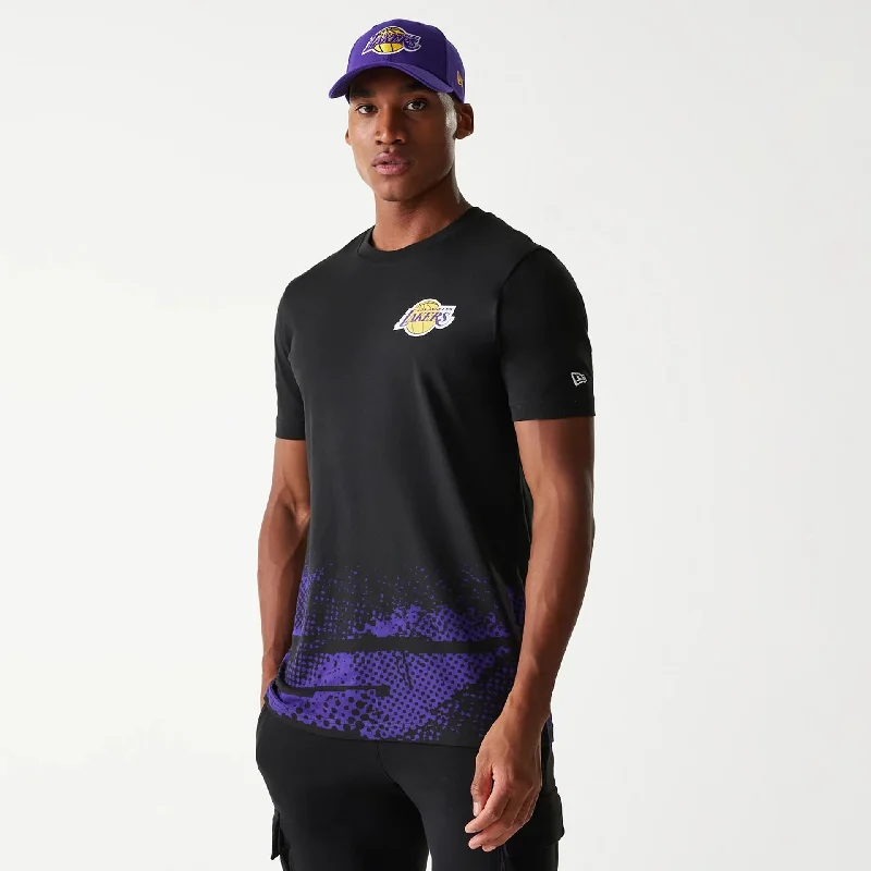 Men's tie - dye t - shirts with a bohemian styleLA Lakers NBA Tip Off Black T-Shirt