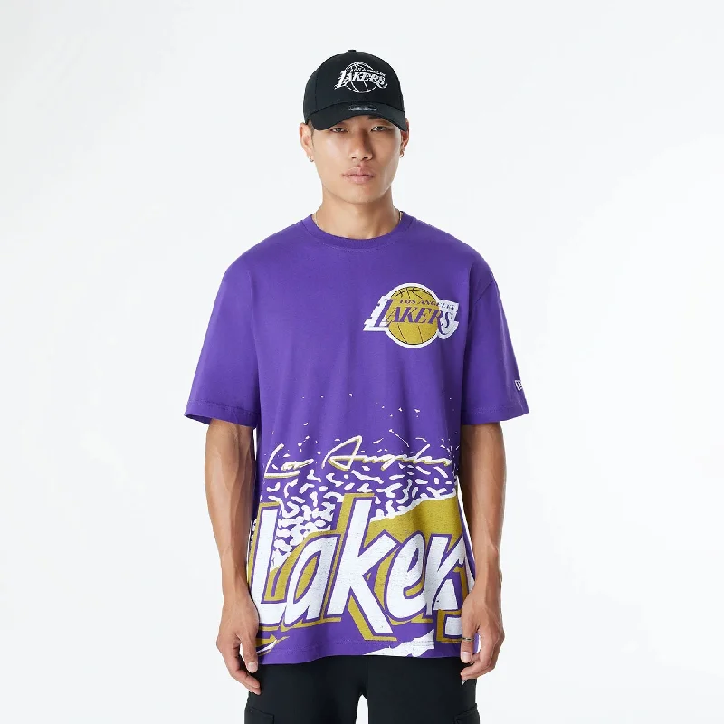 Men's distressed denim - look t - shirts with a rugged appealLA Lakers Sport Classic Purple T-Shirt Men's distressed denim - look t - shirts with a rugged appealLA Lakers Sport Classic Purple T-Shirt