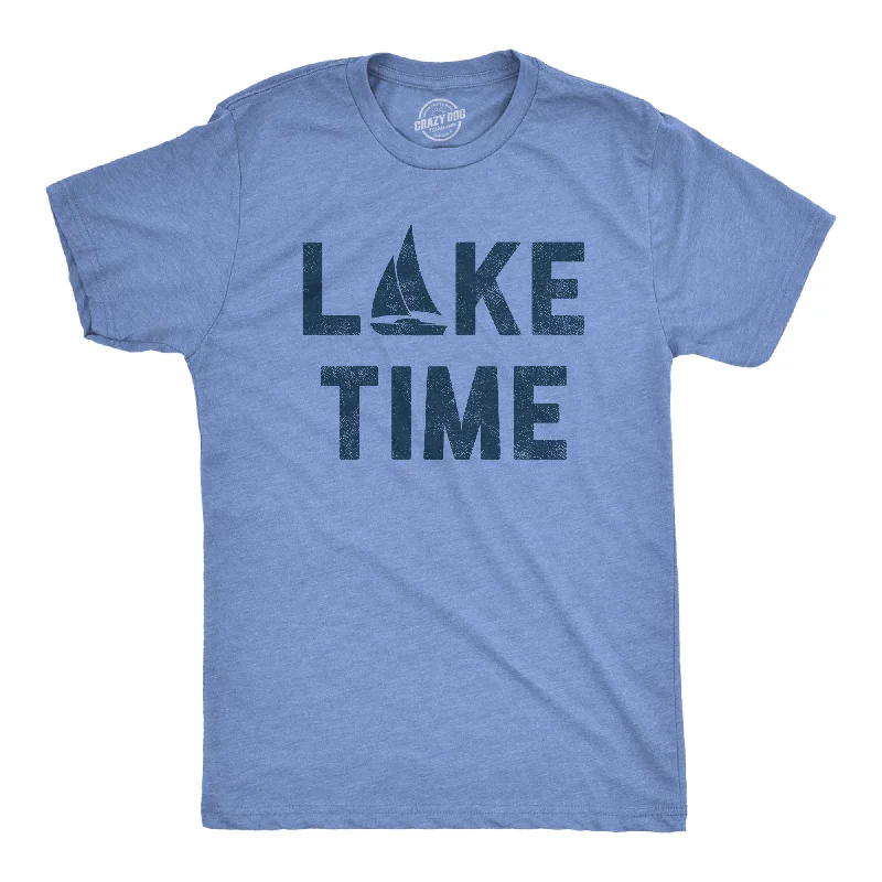 Men's thermal t - shirts with a high - neck design for cold weatherLake Time Men's T Shirt Men's thermal t - shirts with a high - neck design for cold weatherLake Time Men's T Shirt