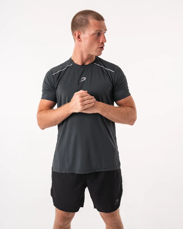 Men's ribbed t - shirts with a textured finish for added styleLangford T-Shirt - Charcoal Men's ribbed t - shirts with a textured finish for added styleLangford T-Shirt - Charcoal