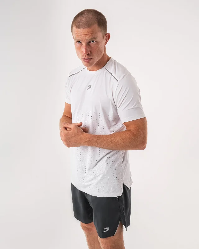 Men's button - front t - shirts with a unique artistic printLangford T-Shirt - White Men's button - front t - shirts with a unique artistic printLangford T-Shirt - White