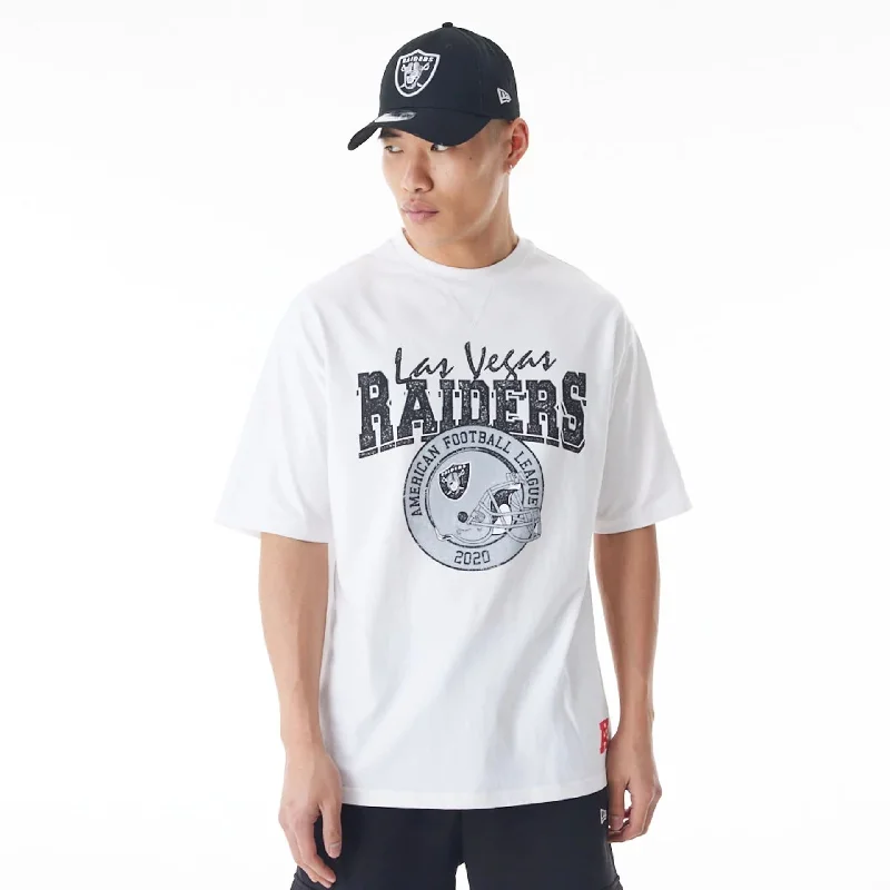 Men's printed Hawaiian t - shirts for tropical vacationsLas Vegas Raiders NFL Helmet Graphic White Oversized T-Shirt Men's printed Hawaiian t - shirts for tropical vacationsLas Vegas Raiders NFL Helmet Graphic White Oversized T-Shirt