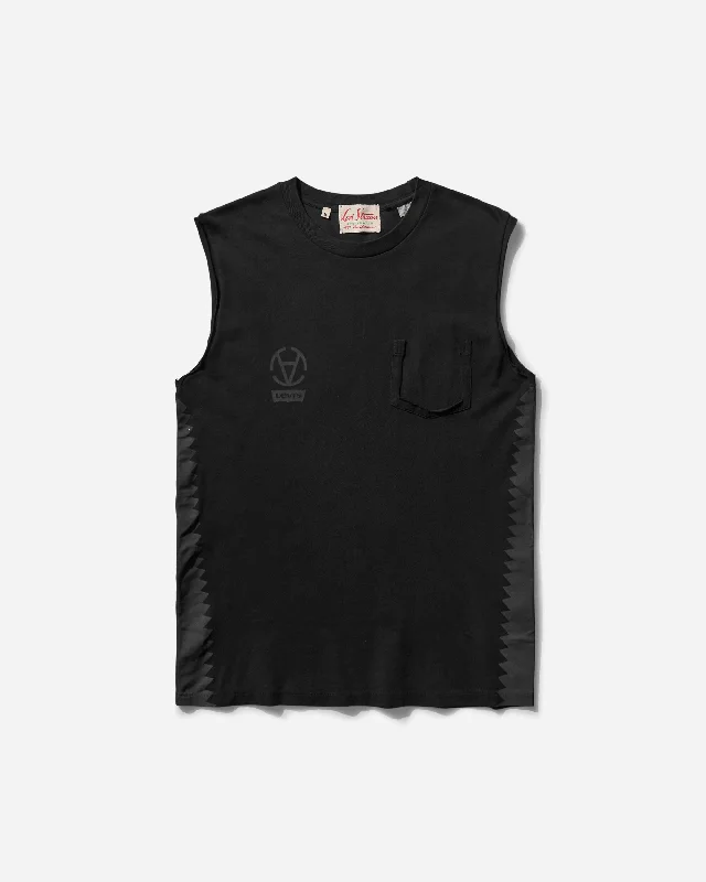 Men's eco - friendly recycled t - shirts for sustainable fashion choicesSlam Jam Muscle Tank Top Black Men's eco - friendly recycled t - shirts for sustainable fashion choicesSlam Jam Muscle Tank Top Black