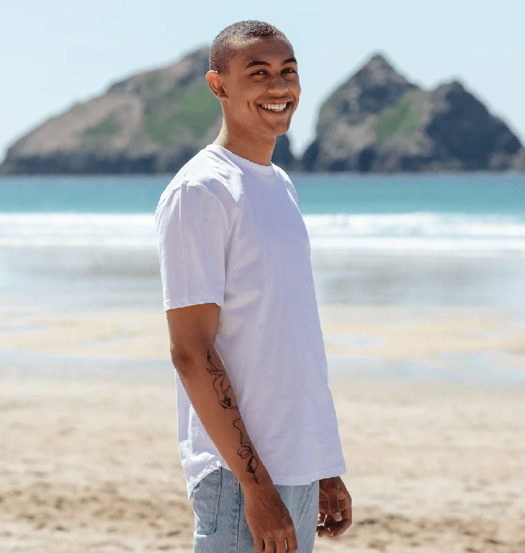Men's organic cotton crew - neck t - shirts for everyday comfortLongline T-shirt