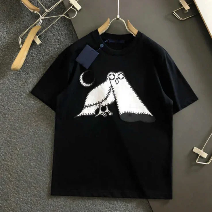 Men's high - collar polo shirts with a modern twistLV - Men 'Black' Owl Embroidered Oversized T-Shirt LV800 Men's high - collar polo shirts with a modern twistLV - Men 'Black' Owl Embroidered Oversized T-Shirt LV800