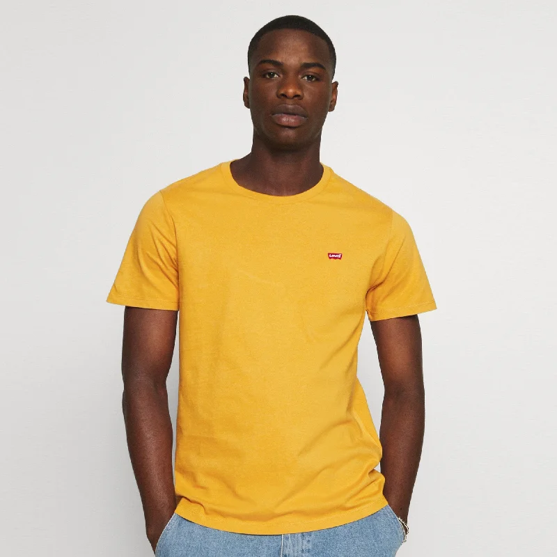 Men's high - collar polo shirts with a modern twistLV - Men 'Mustard' Basic Cotton T-Shirt LV806