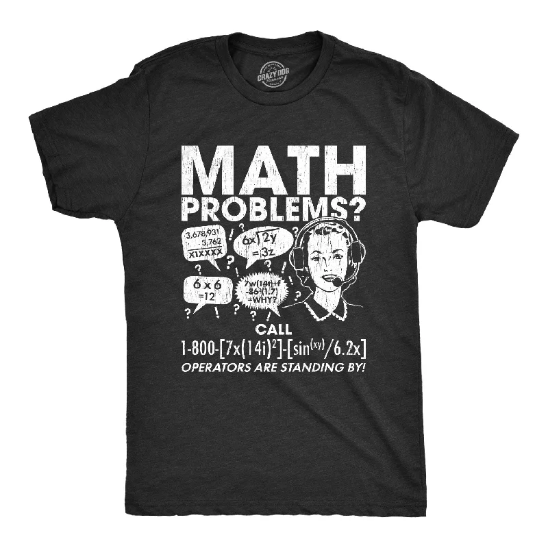 Men's eco - friendly recycled t - shirts for sustainable fashion choicesMath Problems? Men's T Shirt Men's eco - friendly recycled t - shirts for sustainable fashion choicesMath Problems? Men's T Shirt