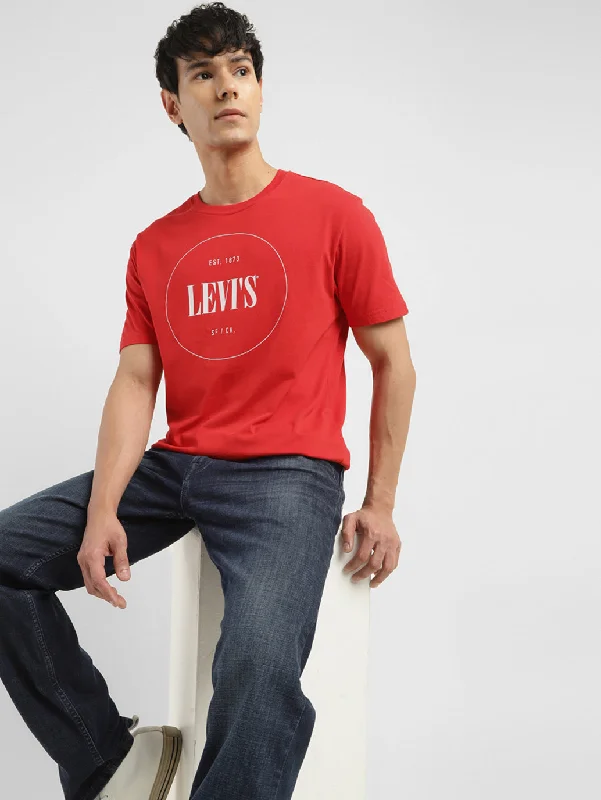 Men's tie - dye t - shirts with a bohemian styleMen's Brand Logo Crew Neck T-shirt