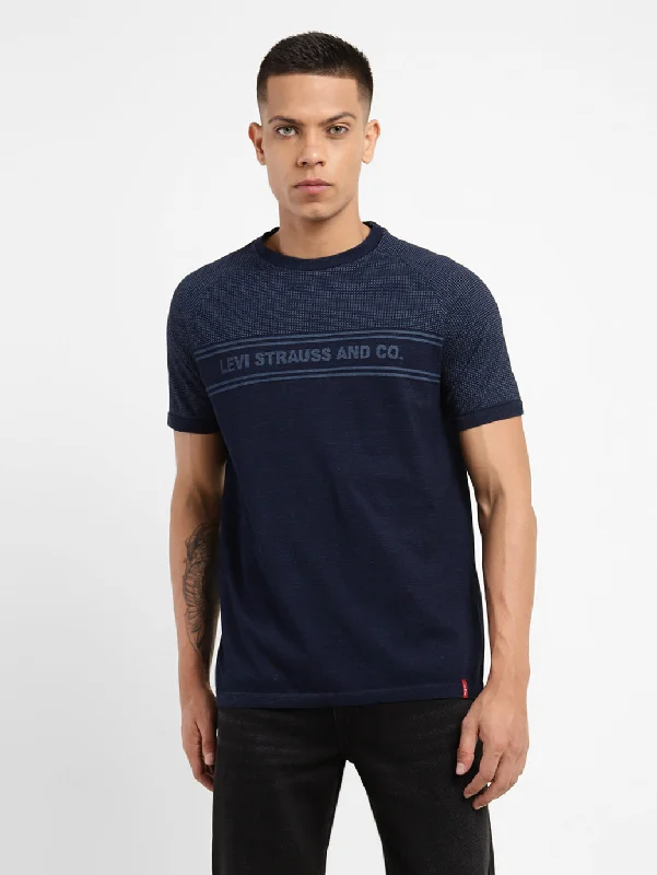 Men's tie - dye t - shirts with a bohemian styleMen's Brand Logo Crew Neck T-shirt