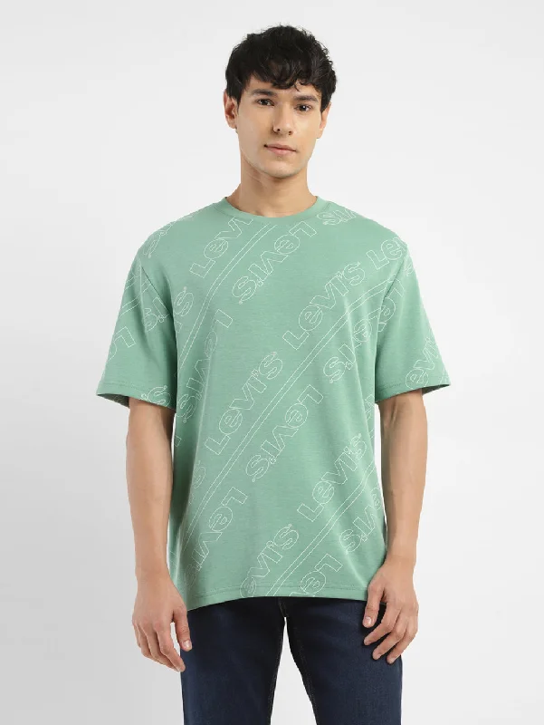 Men's printed Hawaiian t - shirts for tropical vacationsMen's Brand Logo Crew Neck T-shirt Men's printed Hawaiian t - shirts for tropical vacationsMen's Brand Logo Crew Neck T-shirt