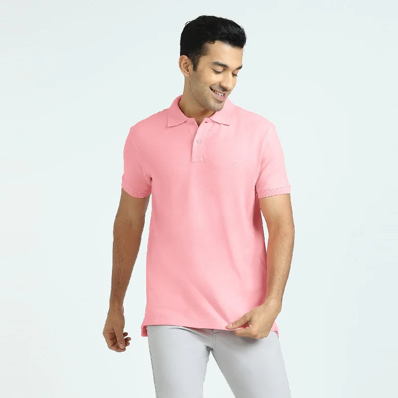 Men's thermal t - shirts with a high - neck design for cold weatherElement Combed Cotton Polo T-shirts French Pink Men's thermal t - shirts with a high - neck design for cold weatherElement Combed Cotton Polo T-shirts French Pink