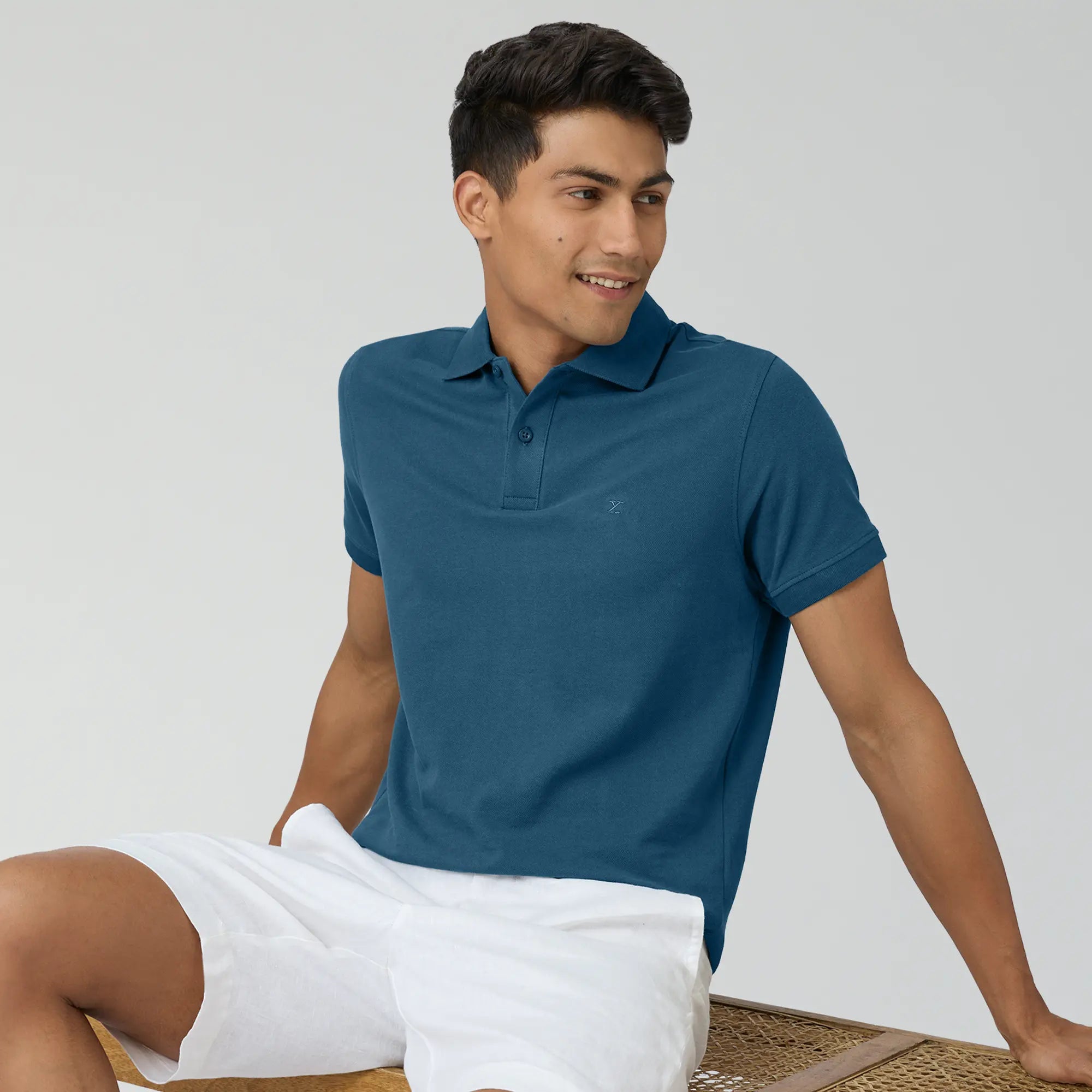 Men's v - neck muscle t - shirts for a body - building aestheticNova Combed Cotton Polo T-shirts Isle Blue Men's v - neck muscle t - shirts for a body - building aestheticNova Combed Cotton Polo T-shirts Isle Blue