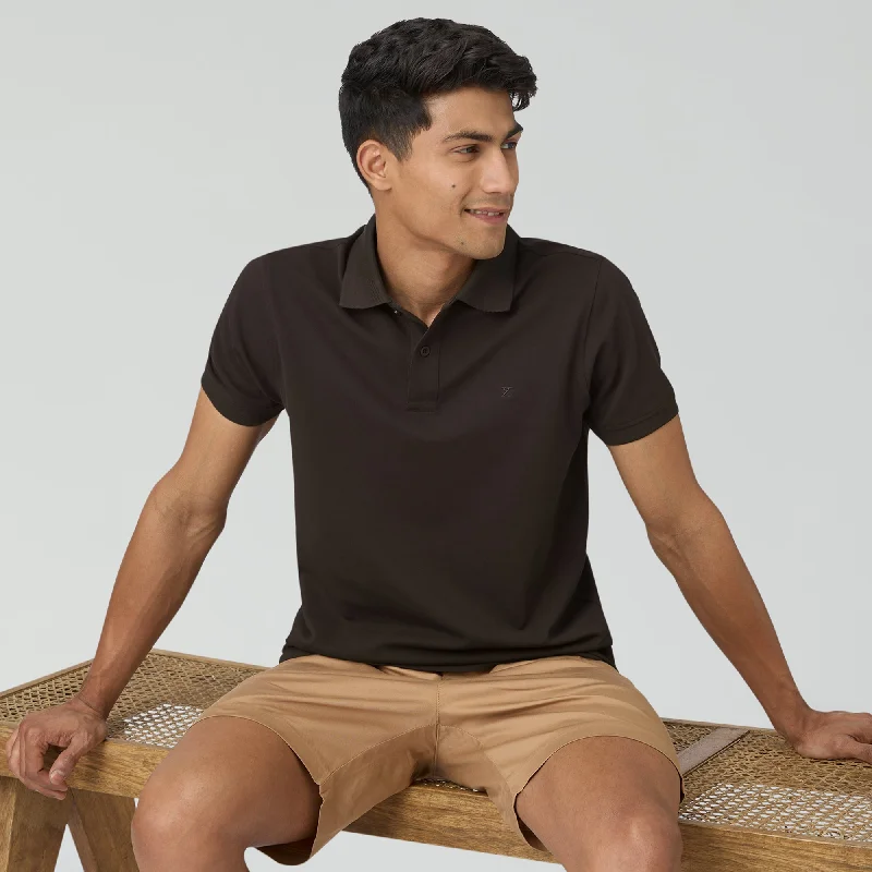 Men's organic cotton crew - neck t - shirts for everyday comfortNova Combed Cotton Polo T-shirts Mocha Brown Men's organic cotton crew - neck t - shirts for everyday comfortNova Combed Cotton Polo T-shirts Mocha Brown