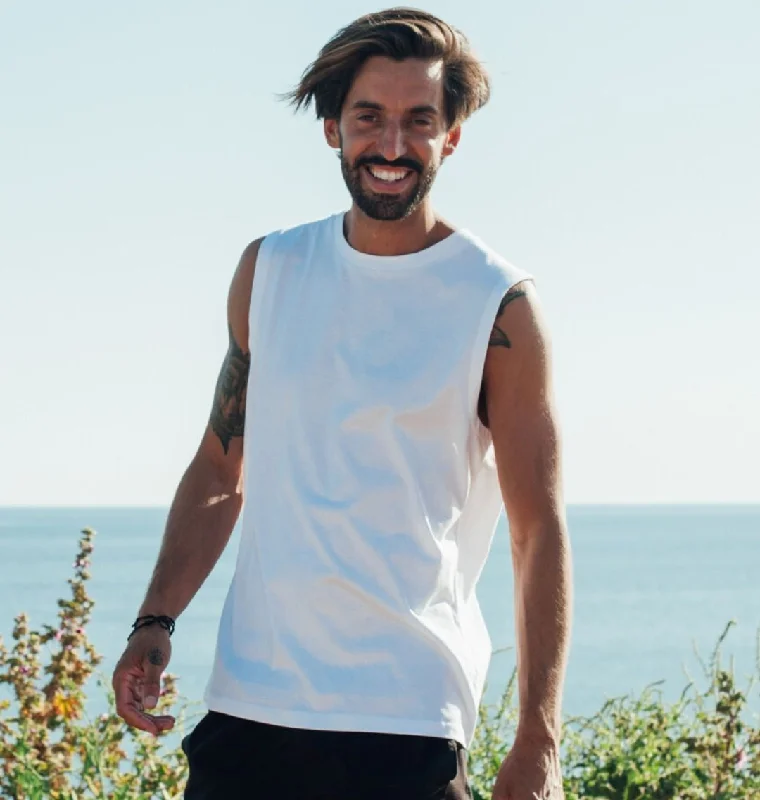 Men's thermal t - shirts with a high - neck design for cold weatherMen's Organic Vest Top Men's thermal t - shirts with a high - neck design for cold weatherMen's Organic Vest Top