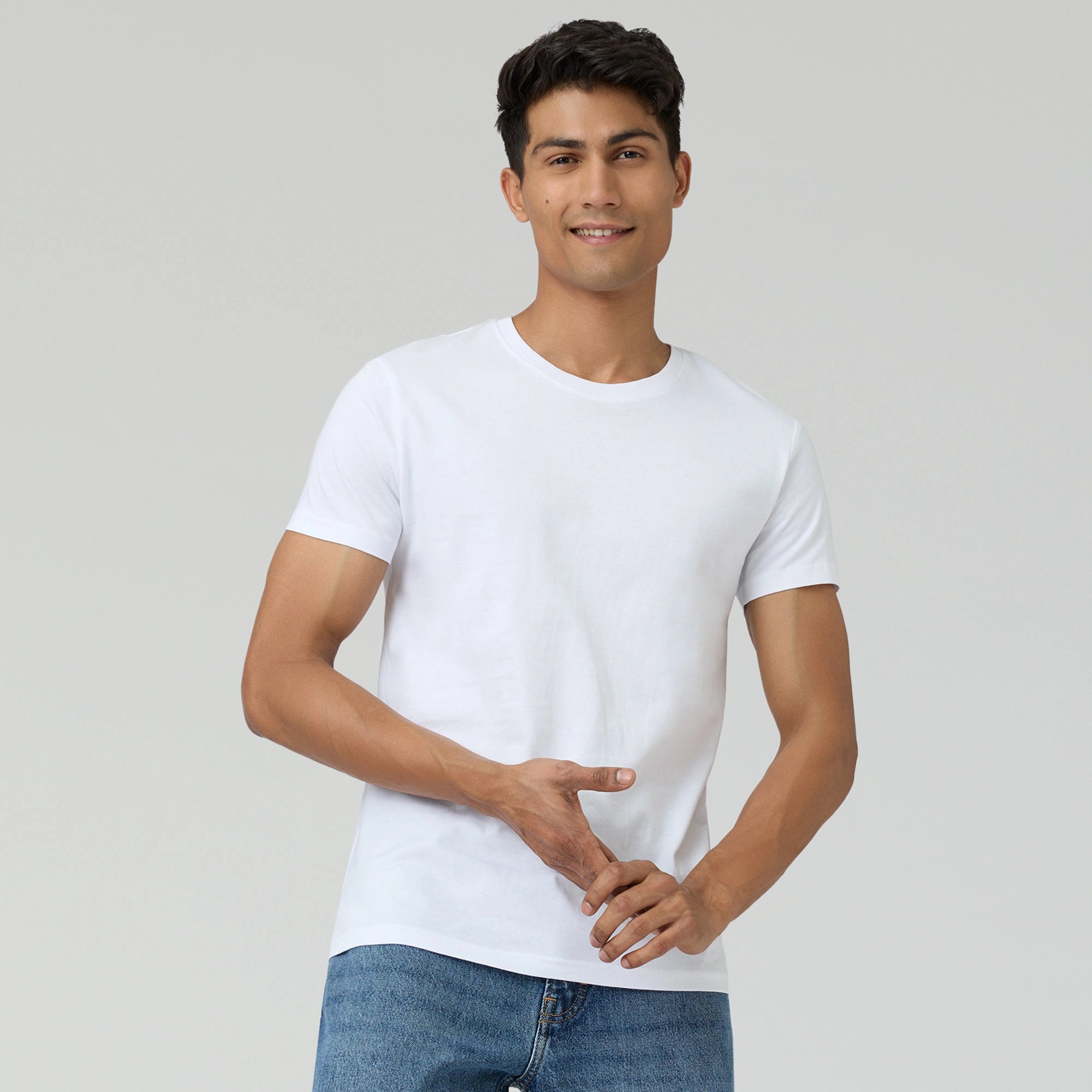 Men's ribbed t - shirts with a textured finish for added stylePace Combed Cotton T-shirts Polar White Men's ribbed t - shirts with a textured finish for added stylePace Combed Cotton T-shirts Polar White