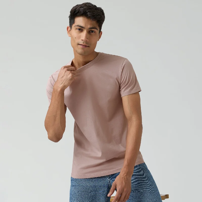 Men's moisture - wicking athletic t - shirts for intense workoutsPace Combed Cotton T-shirts Tea White Men's moisture - wicking athletic t - shirts for intense workoutsPace Combed Cotton T-shirts Tea White