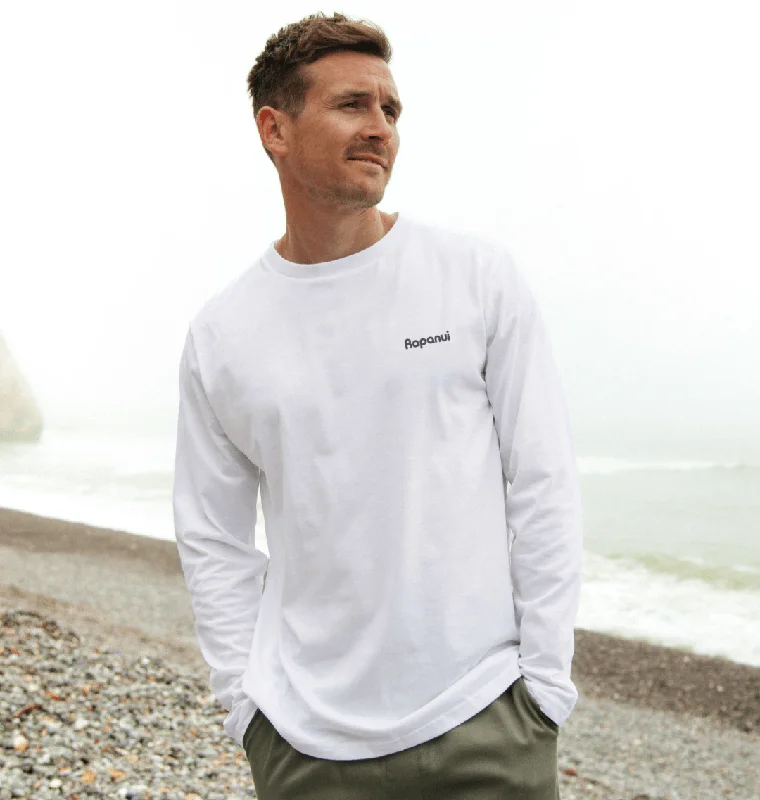 Men's button - front t - shirts with a unique artistic printMen's Rapanui Logo Long Sleeve T-Shirt Men's button - front t - shirts with a unique artistic printMen's Rapanui Logo Long Sleeve T-Shirt