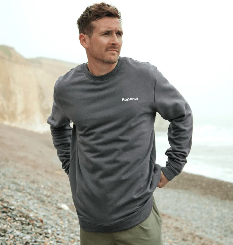 Men's distressed denim - look t - shirts with a rugged appealMen's Rapanui Logo Sweatshirt Men's distressed denim - look t - shirts with a rugged appealMen's Rapanui Logo Sweatshirt