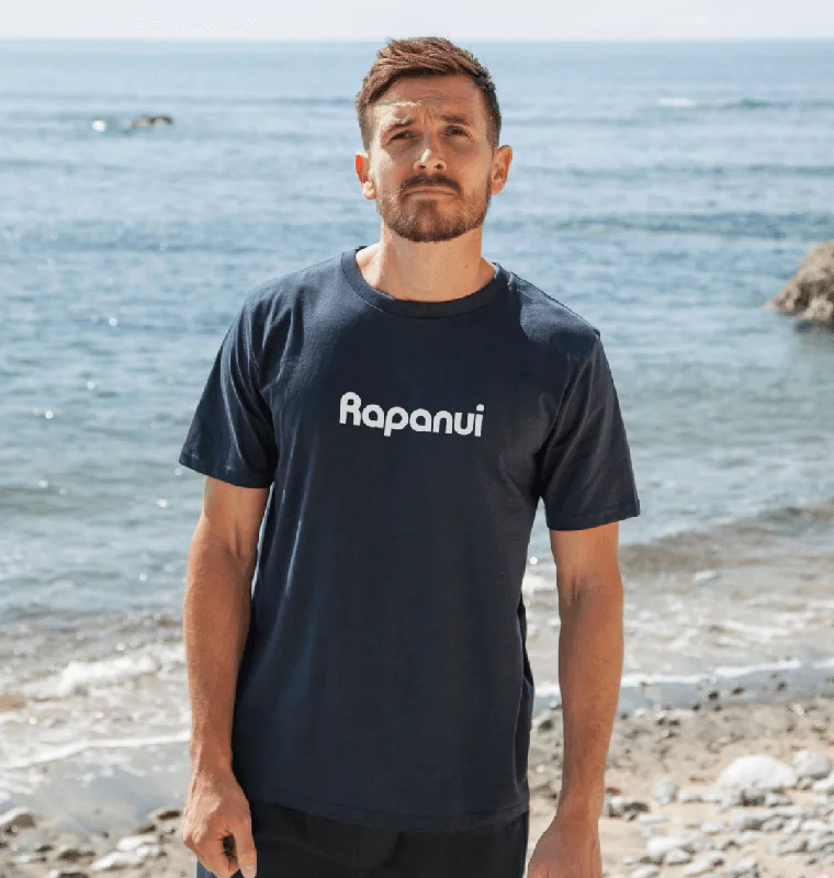Men's distressed denim - look t - shirts with a rugged appealMens Rapanui Logo T-Shirt Men's distressed denim - look t - shirts with a rugged appealMens Rapanui Logo T-Shirt