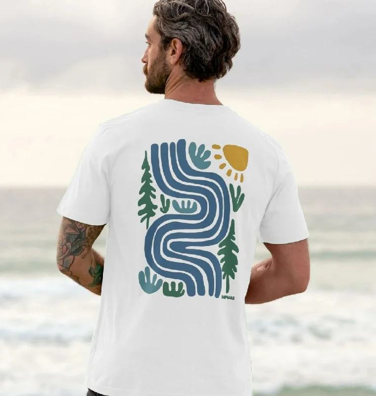 Men's short - sleeve linen t - shirts for summer beach outingsMen's Rivers T-Shirt
