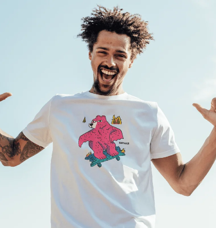 Men's distressed denim - look t - shirts with a rugged appealMen's Skateboard T-shirt Men's distressed denim - look t - shirts with a rugged appealMen's Skateboard T-shirt