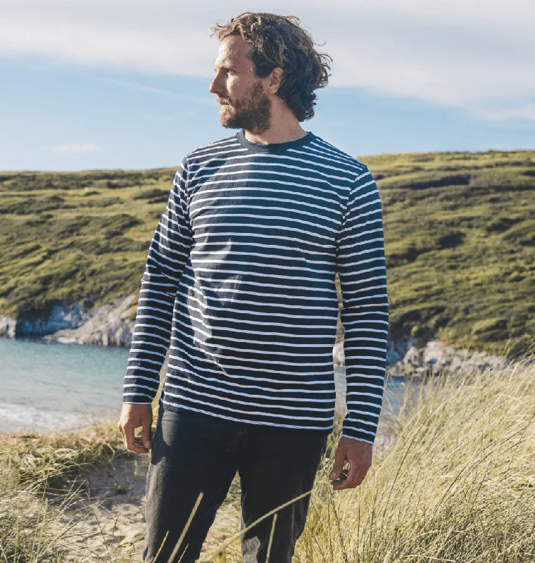 Men's slim - fit graphic t - shirts with vintage rock band printsMen's Striped Long Sleeve Top Men's slim - fit graphic t - shirts with vintage rock band printsMen's Striped Long Sleeve Top