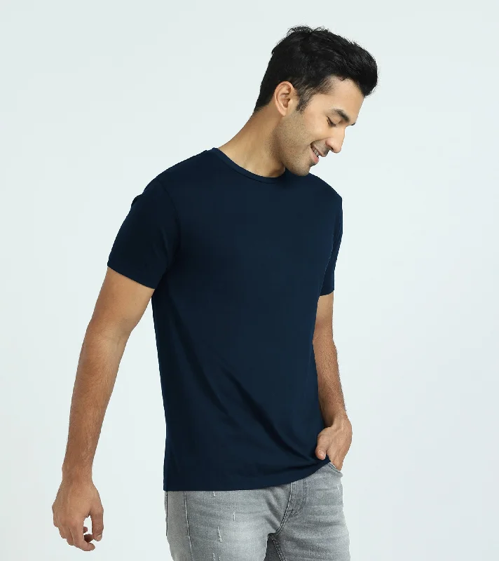 Men's eco - friendly recycled t - shirts for sustainable fashion choicesIconique Supima Cotton T-shirt Midnight Blue Men's eco - friendly recycled t - shirts for sustainable fashion choicesIconique Supima Cotton T-shirt Midnight Blue