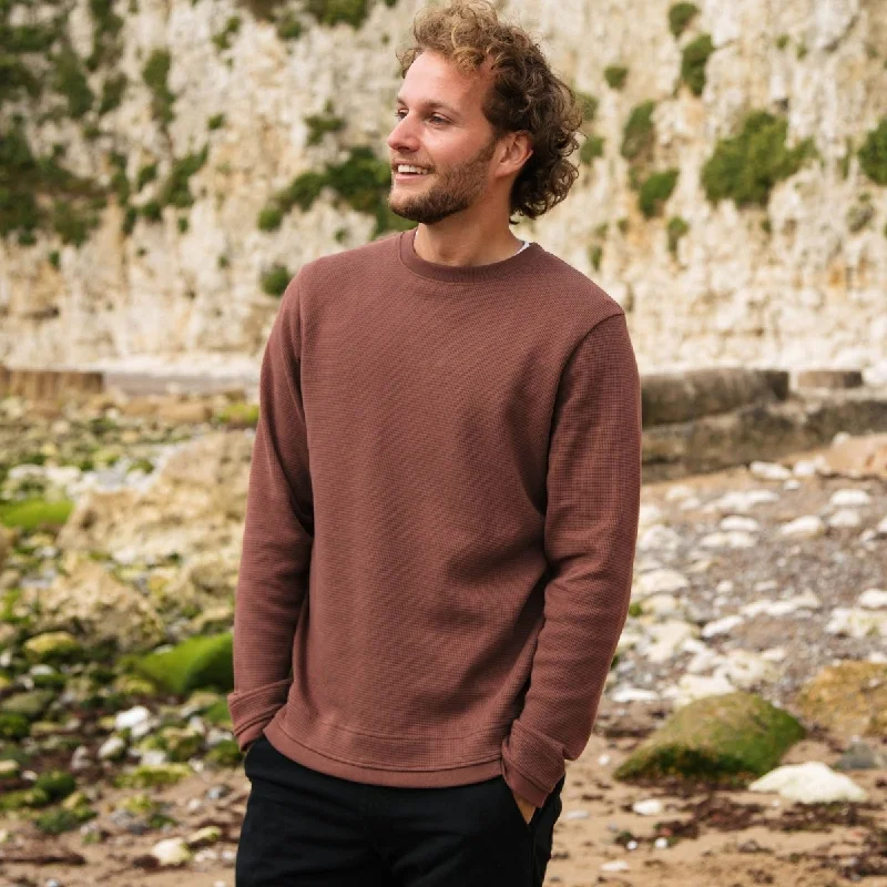 Men's button - front t - shirts with a unique artistic printMen's Waffle Knit Jumper Men's button - front t - shirts with a unique artistic printMen's Waffle Knit Jumper