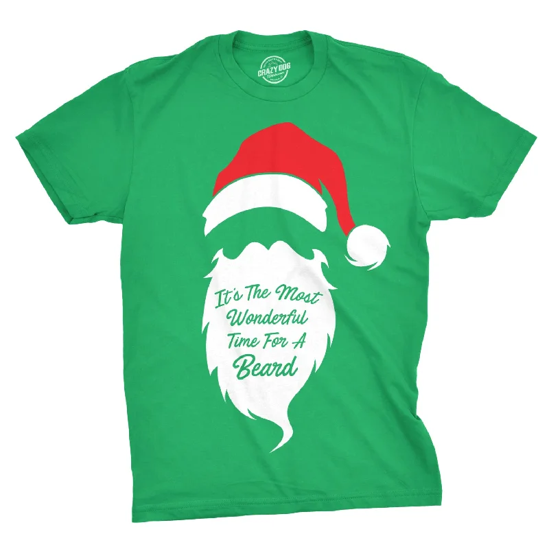 Men's organic cotton crew - neck t - shirts for everyday comfortMost Wonderful Time For a Beard Men's T Shirt Men's organic cotton crew - neck t - shirts for everyday comfortMost Wonderful Time For a Beard Men's T Shirt