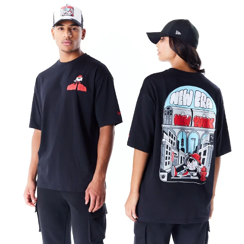 Men's lightweight performance t - shirts for running marathonsNew Era New York City Graphic Black Oversized T-Shirt Men's lightweight performance t - shirts for running marathonsNew Era New York City Graphic Black Oversized T-Shirt